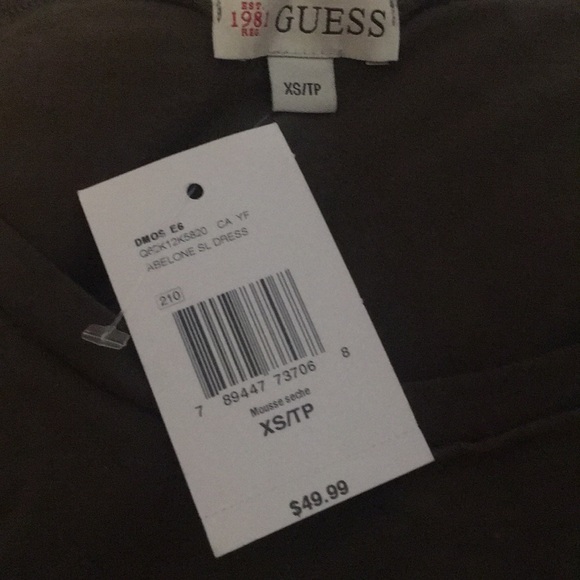 Guess abelone midi dress in olive XS - Picture 3 of 4